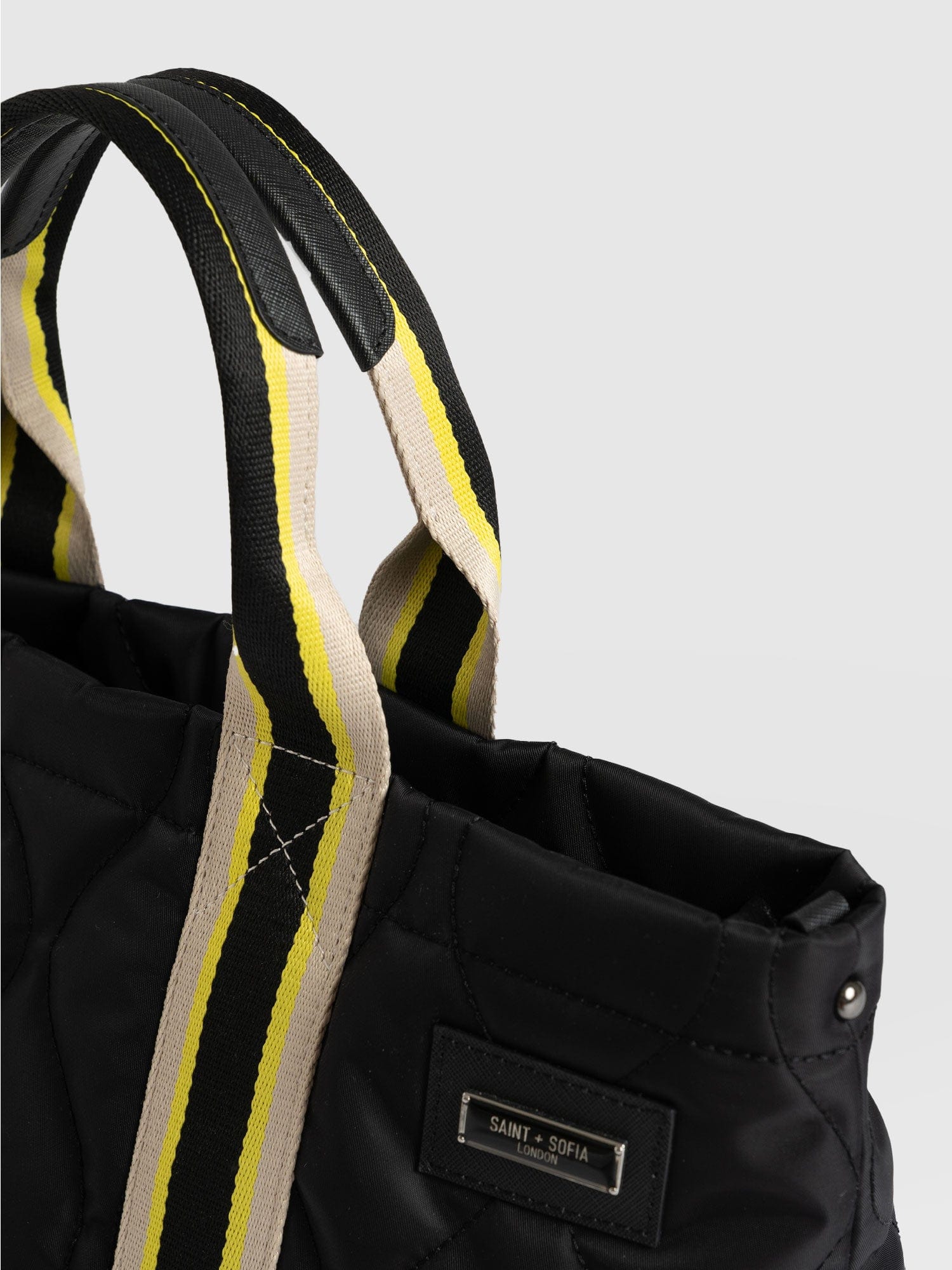 Quilted Tote Bag Black - Women's Tote Bags | Saint + Sofia® UK